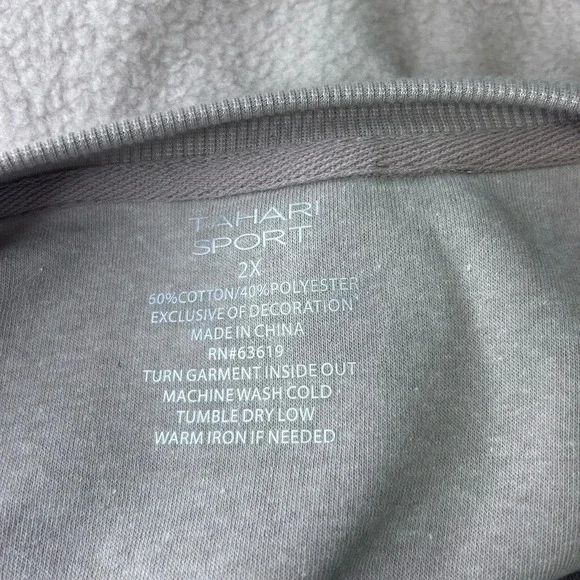 🤎”Tahari Sport” NWT Women’s Taupe Soft Crewneck Pullover Sweatshirt Size 2X - Picture 6 of 12
